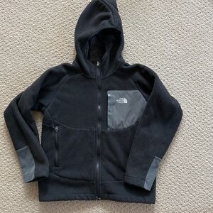 Boys The North Face full zip fleece hooded jacket